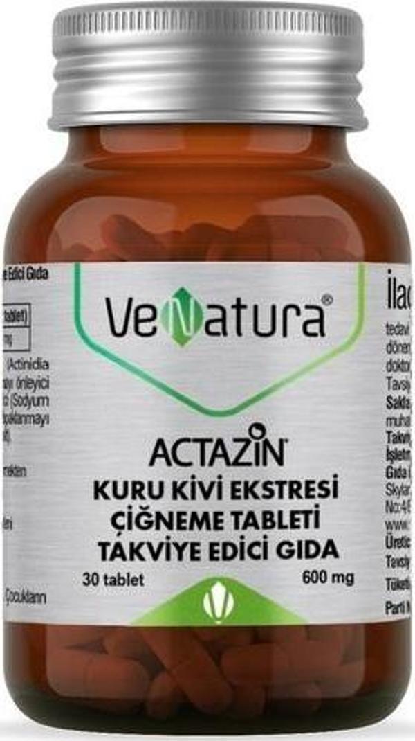Venatura Actazin Kuru Kivi Ektresi 30 Çiğneme Tablet - Image 1