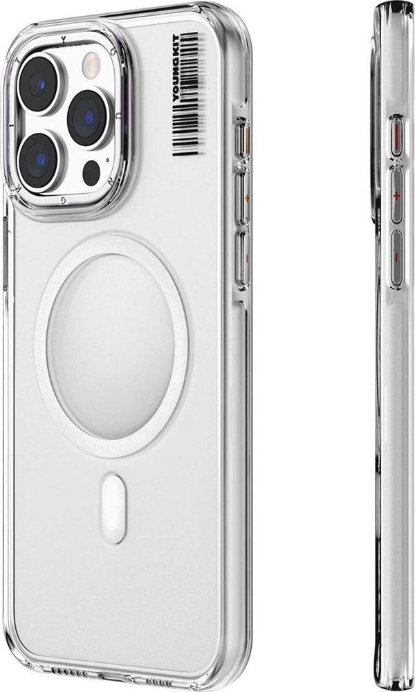 YoungKit iPhone 14 Pro Max Uyumlu Kılıf Magsafe Şarj Özellikli Crystal Shield Serisi Kapak Şeffaf - Image 1