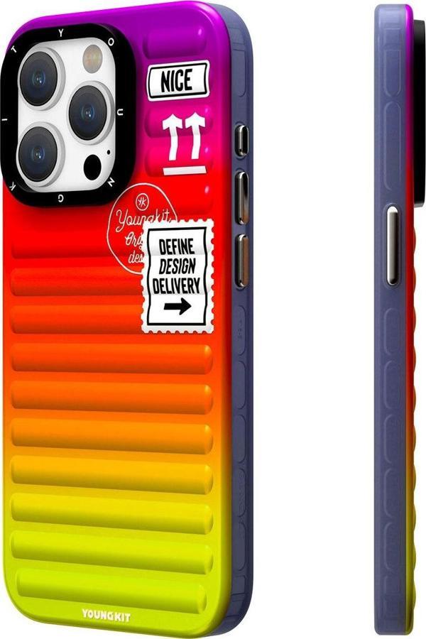 YoungKit iPhone 15 Pro Max Uyumlu Kılıf The Secret Color Serisi Kapak Turuncu - Image 1