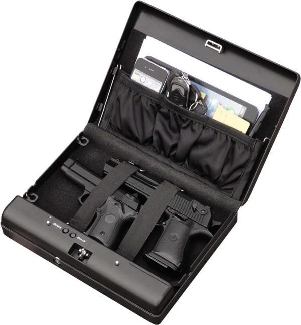 MÜHLEN Gun Safe 17F Parmak İzli  Taşınabilir Saat  Kasası İki Farklı Açma Seçeneği - Biyometrik - Image 1