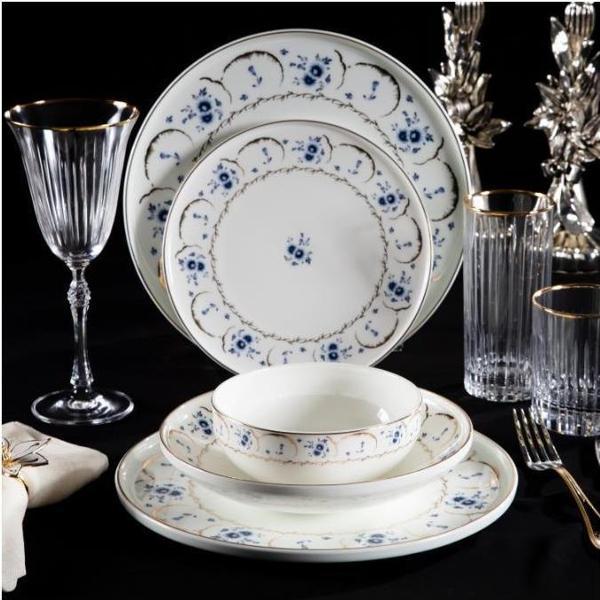 Massimo Bluegarden 6 Kişilik 24 Parça  Gold Yemek Takımı - Image 1