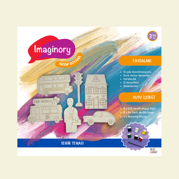 Imaginory Ahşap Boyama Seti - Şehir - Image 1