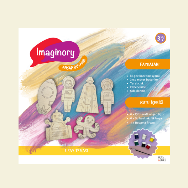 Imaginory Ahşap Boyama Seti - Uzay - Image 1