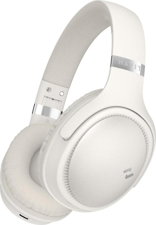 Havit H630bt Katlanabilir Kafa Üstü Mikrofonlu Bluetooth Kulaklık - 36 Saat Kullanım Bluetooth V5.3 Bej - Image 1