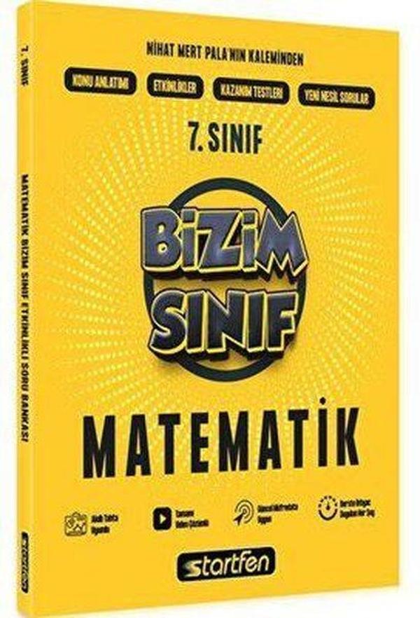 7. Sınıf Bizim Sınıf Matematik Etkinlikli Soru Bankası - Startfen Yayınları - Image 1