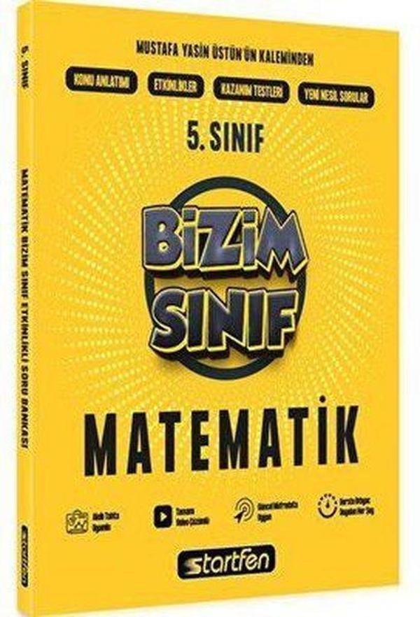 5. Sınıf Bizim Sınıf Matematik Etkinlikli Soru Bankası - Startfen Yayınları - Image 1
