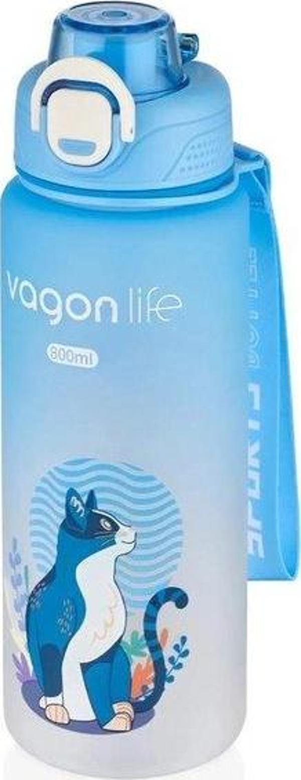 Vagon Motivasyon Matarası 2352 Mavi 800 Ml - Image 1