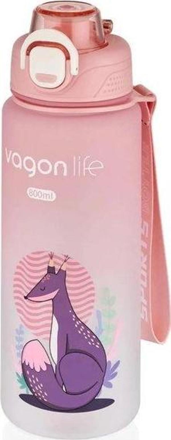 Vagon Motivasyon Matarası 2352 Pembe 800 Ml - Image 1