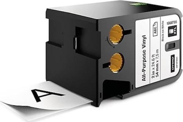 Dymo Xtl Çok Amaçlı Vinil Etiket 54 Mm X 7 M Beyaz/Siyah 1868755 - Image 1
