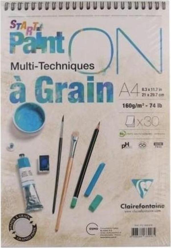 Clairefontaine Paint-On A Grain A-4 Cm Çizim Blok 160 Gr Resim Pd966418 - Image 1