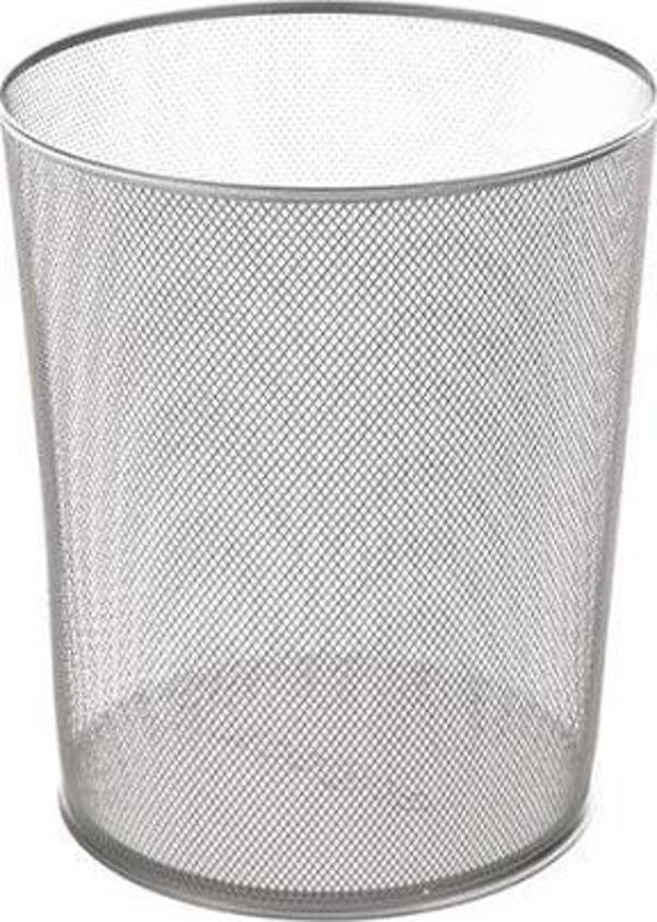 Globox 19 Litre Delikli Ofis Çöp Kovası Gümüş 6265 - Image 1