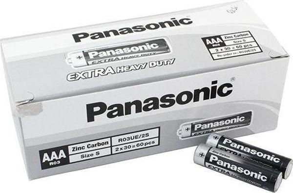 Panasonic Çinko Karbon İnce Kalem Pil (Aaa) R03Ue/2S (60 Lı Paket) - Image 1