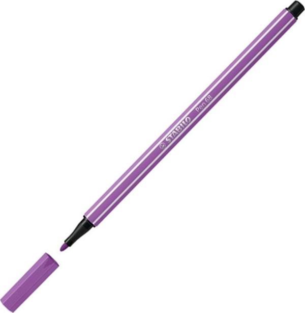 Stabilo Keçe Uçlu Boya Kalemi 1 Mm Erik Moru 68/60 (10 Lu Paket) - Image 1