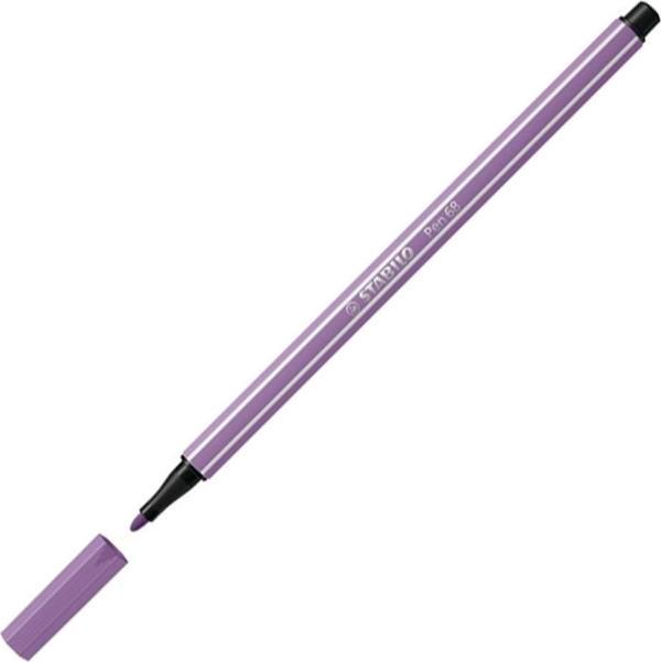 Stabilo Keçe Uçlu Boya Kalemi 1 Mm Gri Menekşe 68/62 (10 Lu Paket) - Image 1