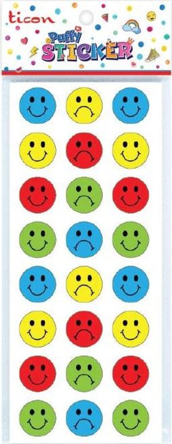 Ticon Puffy Sticker Gülen Yüz Tps-001/13 348870 (20 Li Paket) - Image 1