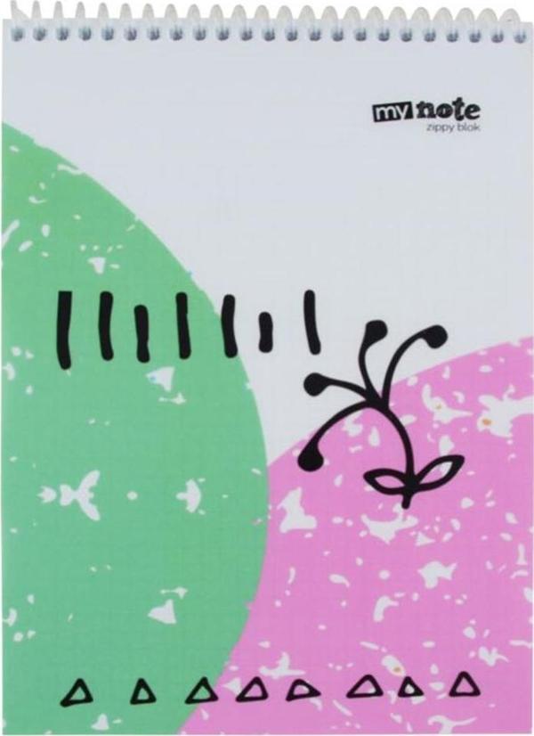 Umur A4 Bloknot Spiralli Mynote Zippy Kareli 80 Yaprak Uc37300-K (6 Lı Paket) - Image 1