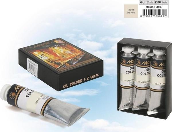 Maries Yağlı Boya (103) 50 Ml Beyaz E1384-42 (3 Lü Paket) - Image 1