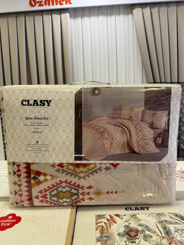 Clasy Tek Kişilik Yatak Örtüsü Ethnica Bej - Image 1