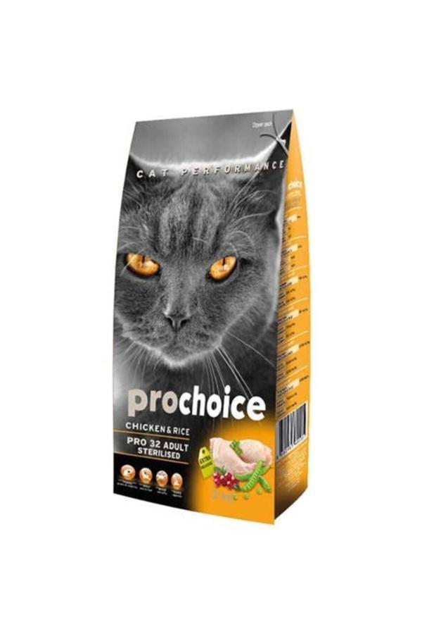 Pro Choice Pro32 Tavuklu Pirinçli Kısırlaştırılmış Kedi Maması 2 Kg - Image 1