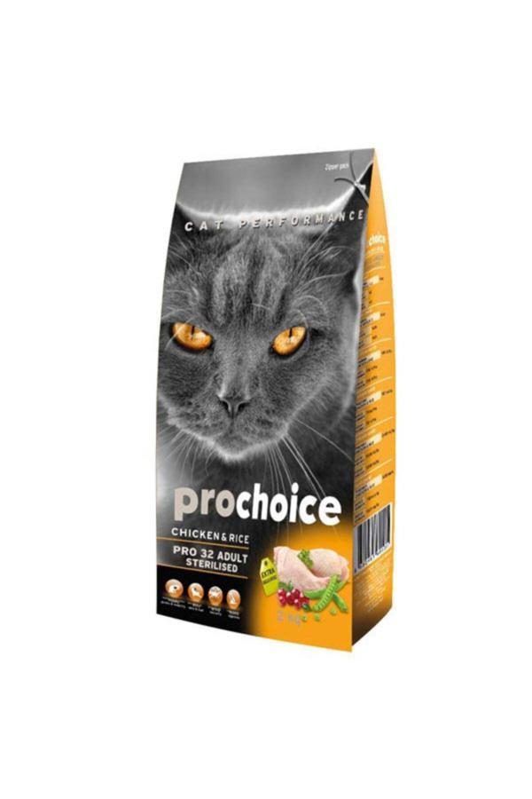 Pro Choice Pro32 Tavuklu Pirinçli Kısırlaştırılmış Kedi Maması 2 Kg - Image 1