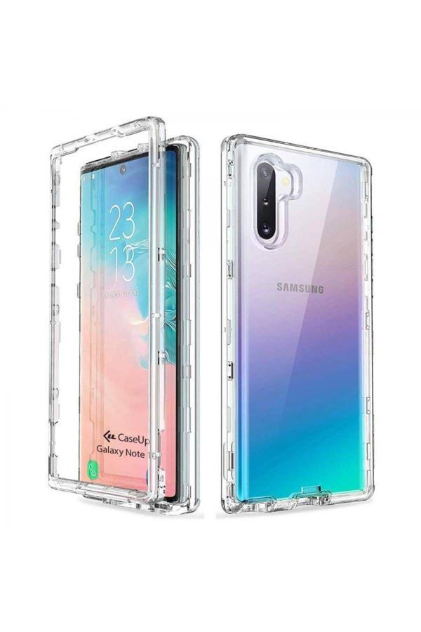 Buffay Samsung Galaxy Note 10 Çift Taraflı Silikon Kılıf Şeffaf - Image 1