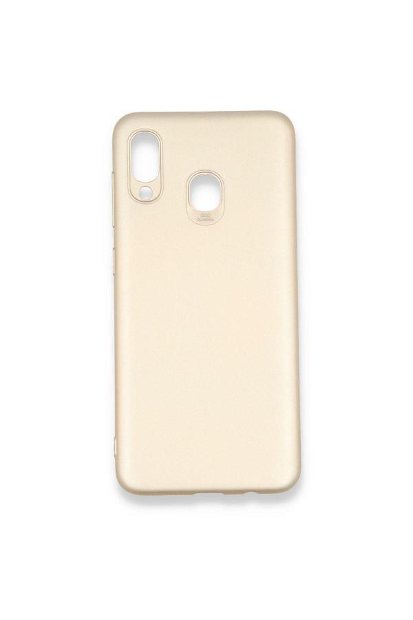 Buffay Samsung Galaxy A20 (A205F) Premium Silikon Kılıf Gold - Image 1