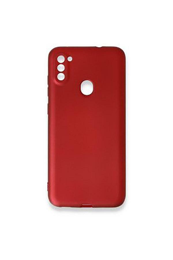 Buffay Samsung Galaxy M11 Premium Silikon Kılıf Bordo - Image 1