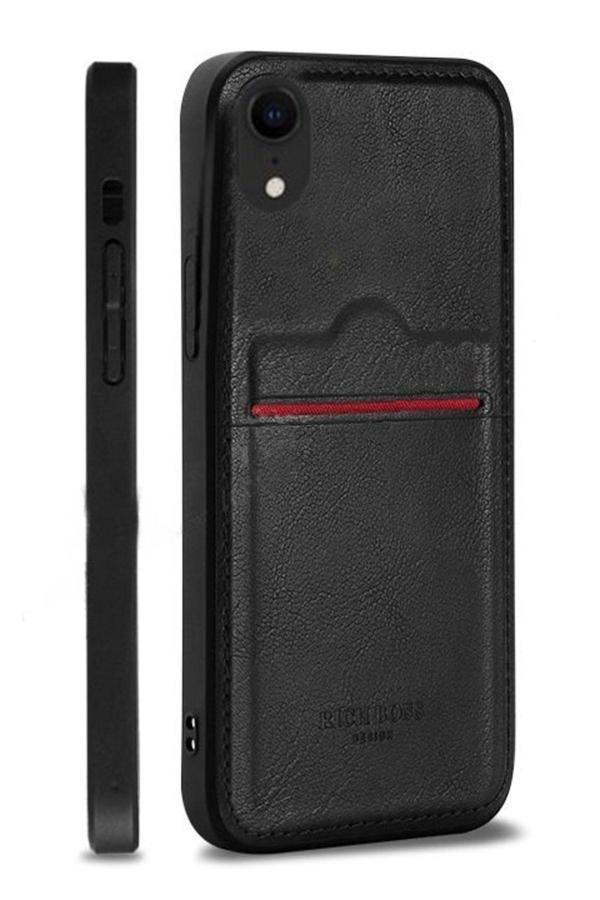 Buffay Xiaomi Pocophone X3 Pro Kartlıklı Rich Boss Lüx Deri Kılıf Siyah Uyumlu - Image 1