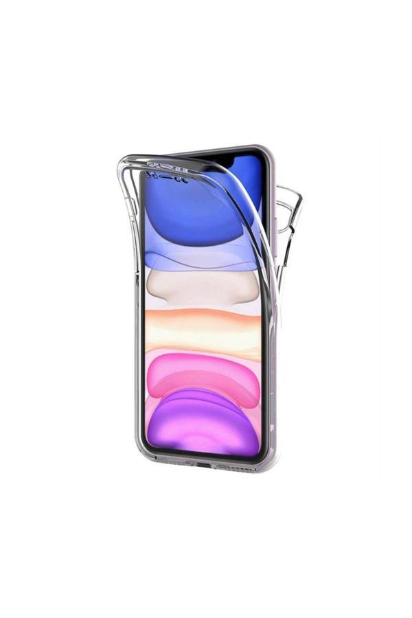 Buffay Apple İphone Xs Çift Taraflı Silikon Kılıf Şeffaf - Image 1