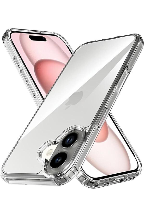 Buffay İphone 16 Şeffaf Mika Sararmaz Kılıf - Image 1