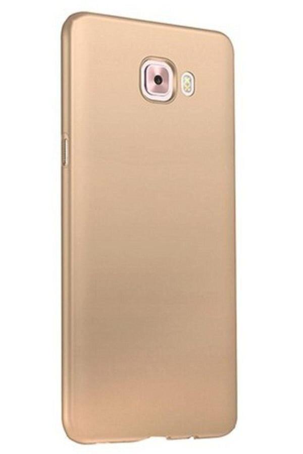 Buffay Samsung Galaxy A7 2016 (A710) Premium Silikon Kılıf Gold - Image 1
