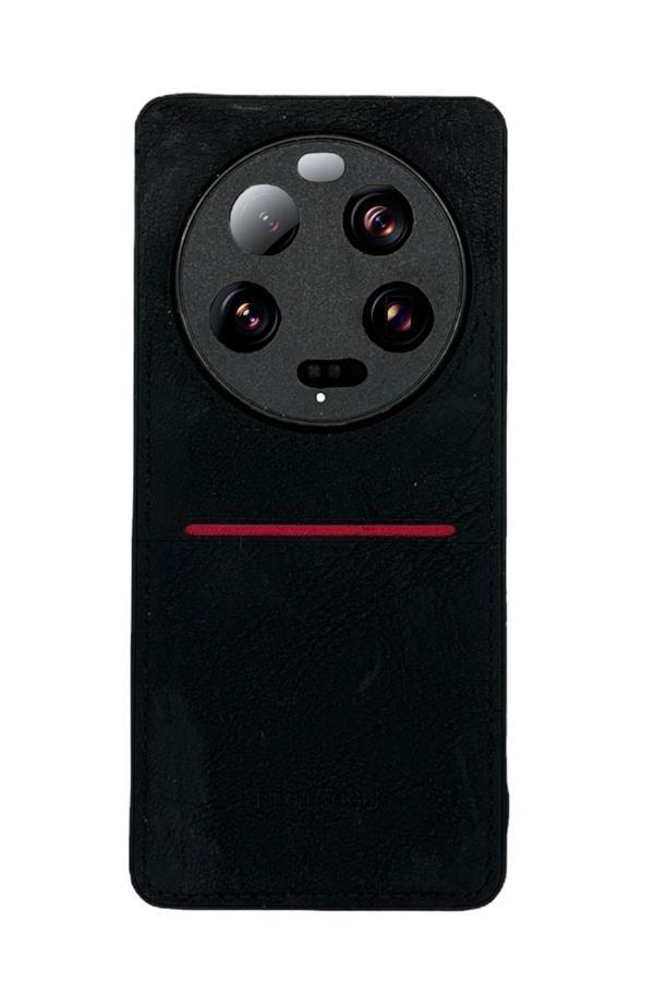 Buffay Xiaomi Mi 13 Ultra Kartlıklı Lux Deri Kılıf Siyah - Image 1