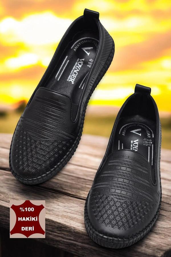 7232 Tam Ortopedik Taban Günlük Hakiki Deri Kadın Ayakkabı Kadın Babet Ayakkabı - Image 1