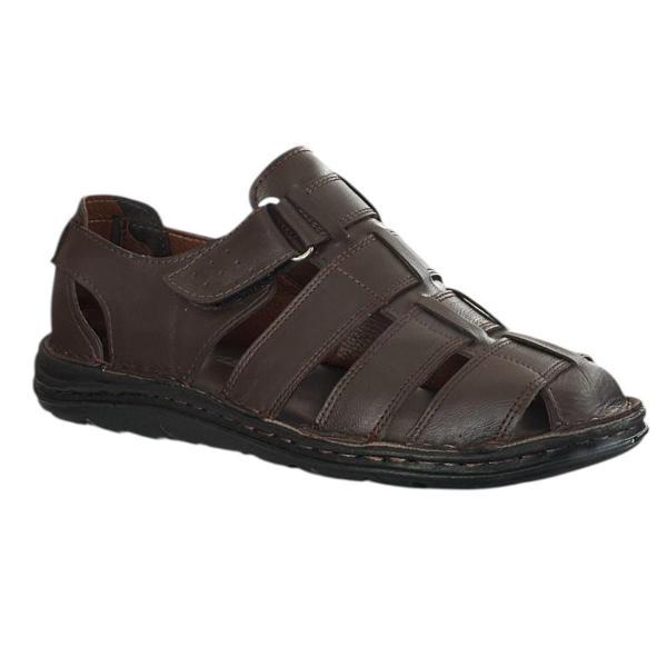 Cex 25Y TRV-8 Kahve Erkek Hakiki Deri Sandalet - Image 1