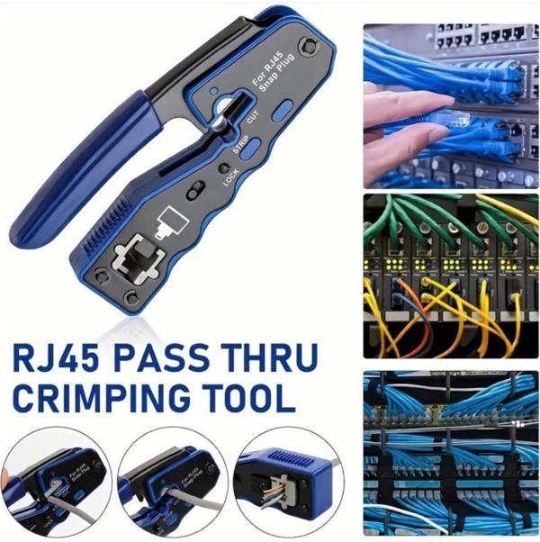 RJ45 SIKMA PENSESİ CAT5E CAT6 CAT6A 8P8C MODÜLER KONNEKTÖR - Image 1