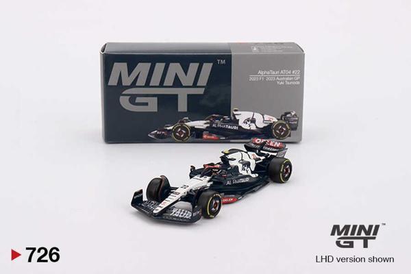 Mini GT 1/64 726 AlphaTauri AT04 #22 Yuki Tsunoda 2023 F1 2023 Australian GP  - Image 1