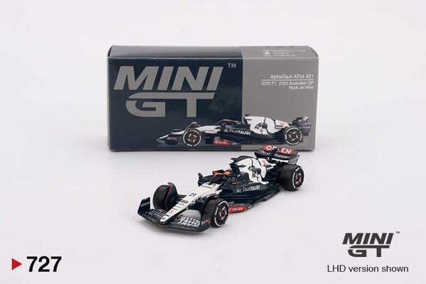 Mini GT 1/64 727 AlphaTauri AT04 Nyck de Vries 2023 F1 2023 Australian GP  - Image 1