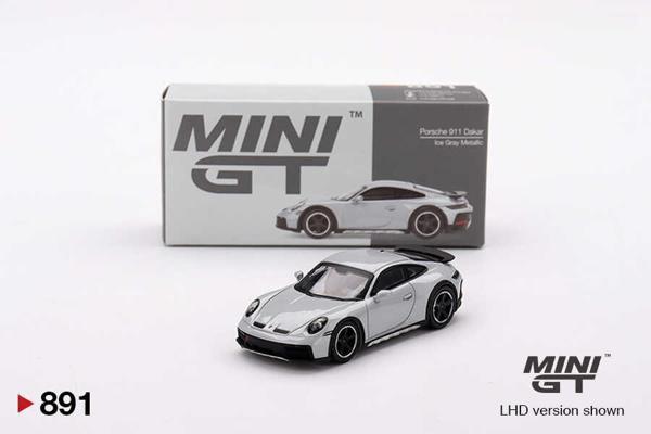 Mini GT 1/64 891 Porsche 911 Dakar Ice Gray Metallic - Image 1