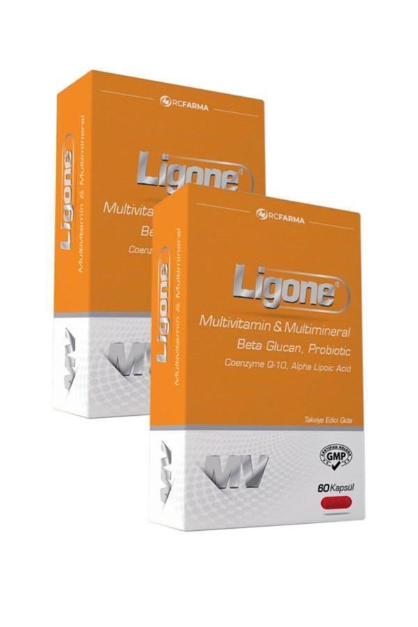 Ligone Multivitamin Multimineral Beta Glucan Probiotic 60 Kapsül 2 Kutu - Image 1
