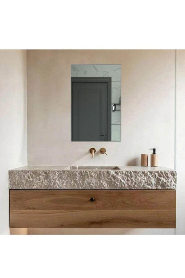  Teknor Aynalı Stil Kapaklı Banyo Dolabı Beyaz - Image 1
