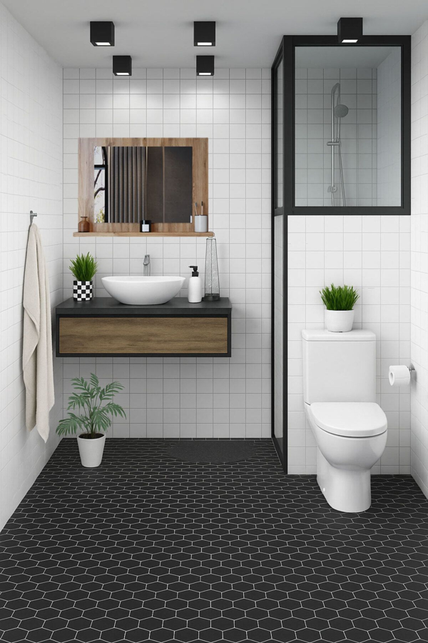 Yakut Stil 60x45 Atlantik Çam Raflı Banyo Aynası - Image 1