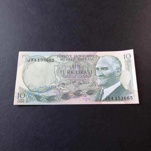 Escoines Koleksiyon 39963684ee8f64b5eb 6.Emisyon 2.Tertip 10 Türk Lirası J 54 Serisi ÇİL Kağıt Para - Image 1