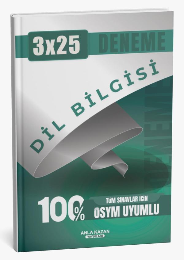 Tüm Sınavlar İçin 3x25 Dil Bilgisi Deneme Anla Kazan Yayınları - Anla Kazan Yayınları - Image 1