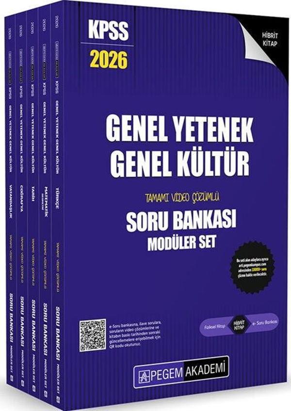 Pegem Yayınları 2026 KPSS Genel Yetenek Genel Kültür Tamamı Çözümlü Soru Bankası Seti - Pegem Akademi Yayıncılık - Image 1