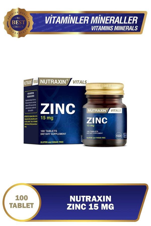 Nutraxin Zinc Sulphate 15 Mg 100 Tablet - Image 1