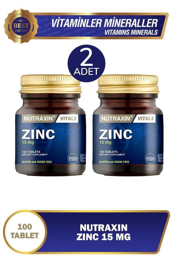 Nutraxin Zinc Sulphate 15 Mg 100 Tablet 2 Adet - Image 1