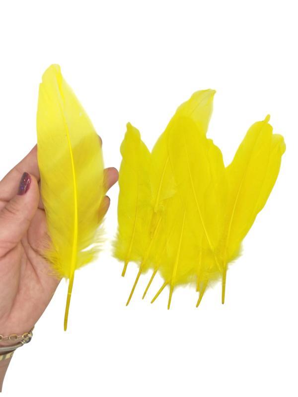 Sarı Tüy El İşi Tüyleri, Okul Öncesi Etkinlik Tüy 10 Lu - 1 Paket - Image 1