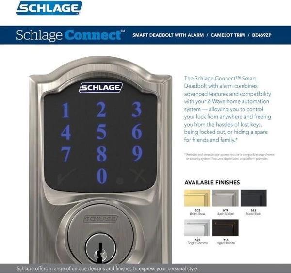SCHLAGE Z-Wave Plus Connect Akıllı Kilit - Image 1