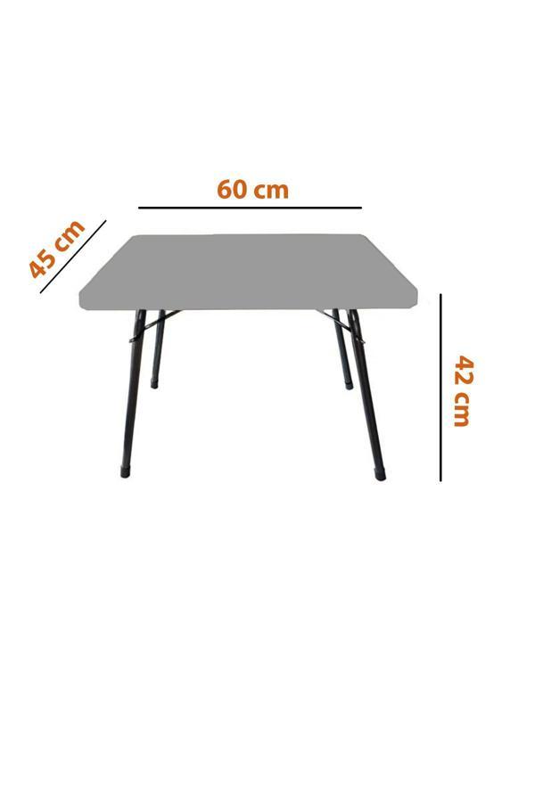 Exent 45X60 cm Kamp Sehpası, Piknik, bahçe balkon plaj sehpası Katlanır Sehpa-ATLANTİK ÇAM - Image 1
