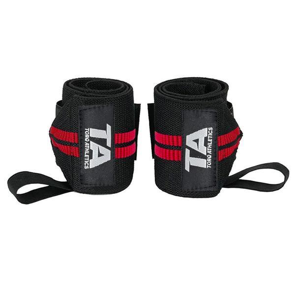Torq Athletics Pro Wrist Wraps 2'li - Siyah Kırmızı - Image 1